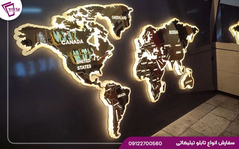 تابلو نقشه جهان، زیباترین تابلوهای دیواری برای دکوراسیون داخلی