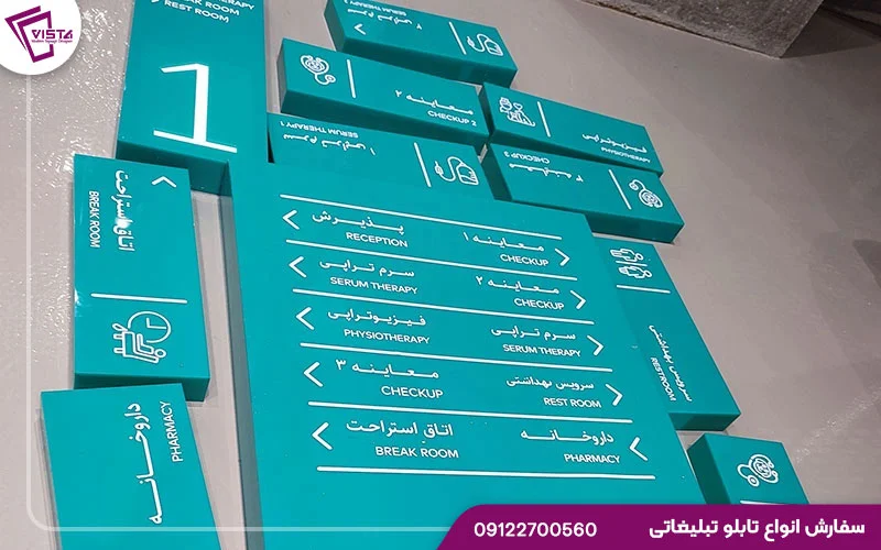 تابلوهای راهنمای طبقات (پلاکارد مجتمعهای پزشکی)